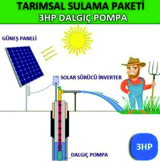 3HP DALGIÇ POMPA - TARIMSAL SULAMA SİSTEMİ