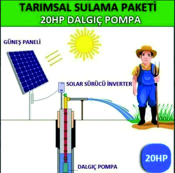 20HP DALGIÇ POMPA - TARIMSAL SULAMA SİSTEMİ