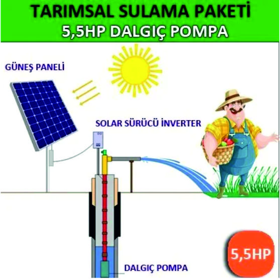 5,5HP DALGIÇ POMPA - TARIMSAL SULAMA SİSTEMİ