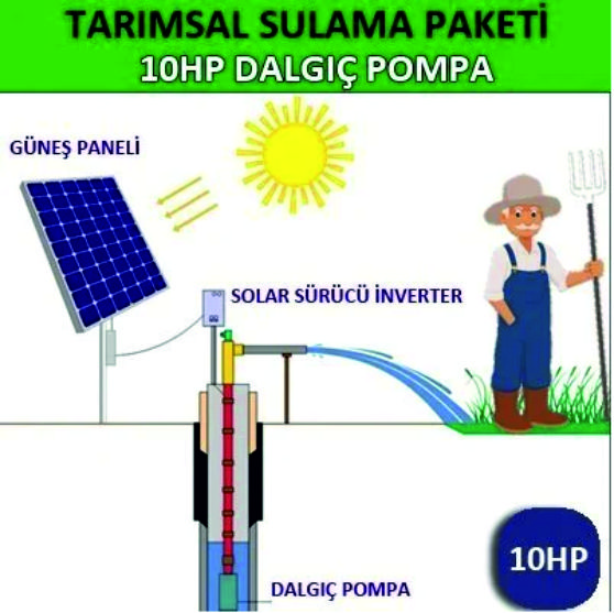 10HP DALGIÇ POMPA - TARIMSAL SULAMA SİSTEMİ