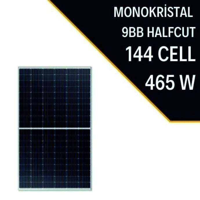 465W 9BB HALF CUT MONOKRISTAL GÜNEŞ PANELİ