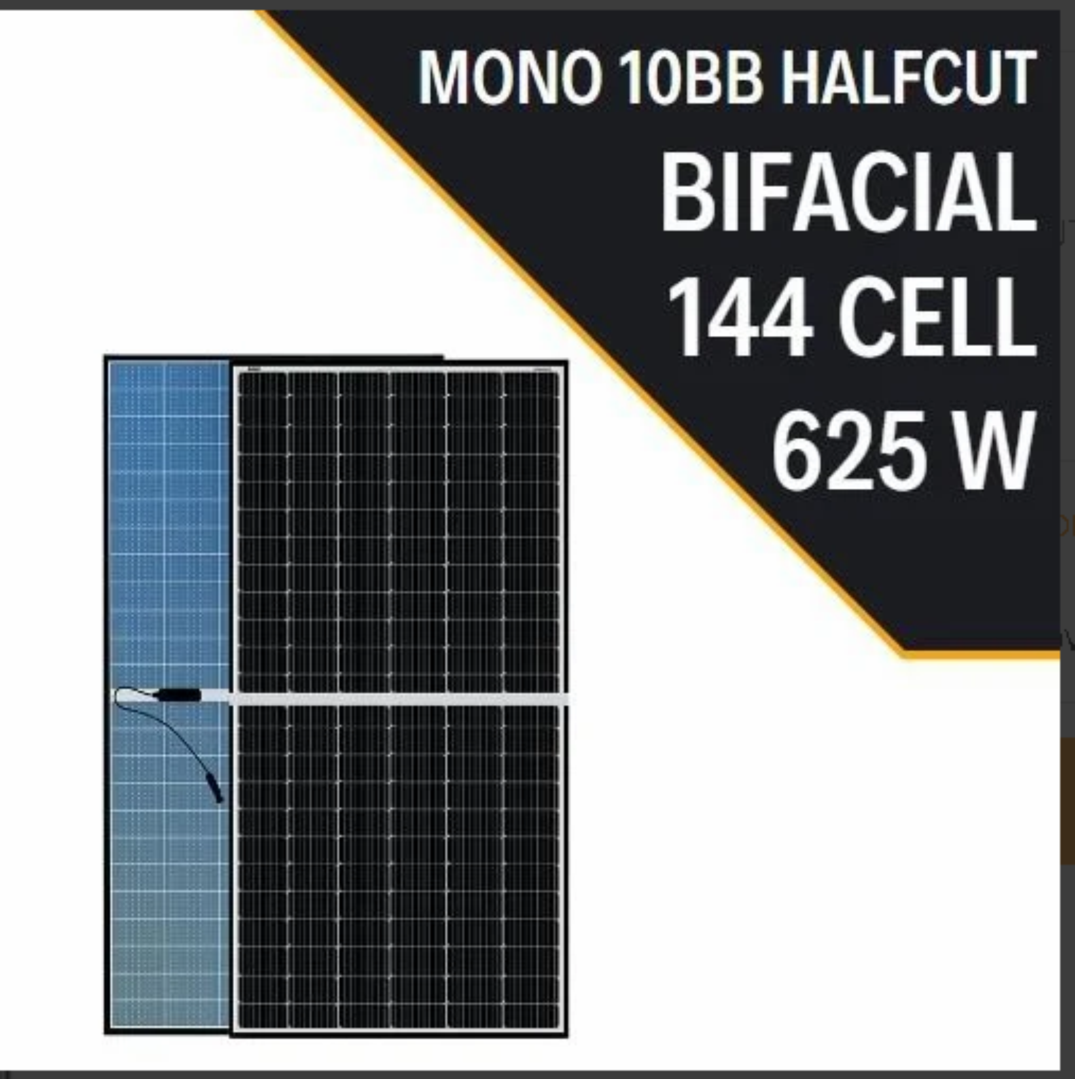 625W 10BB BIFACIAL HALF CUT MONOKRISTAL GÜNEŞ PANELİ