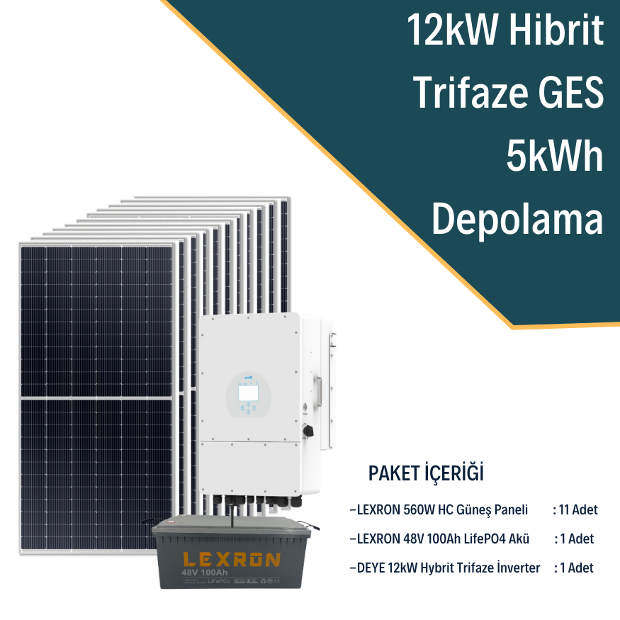 12KW TRİFAZE HİBRİT SİSTEM 1