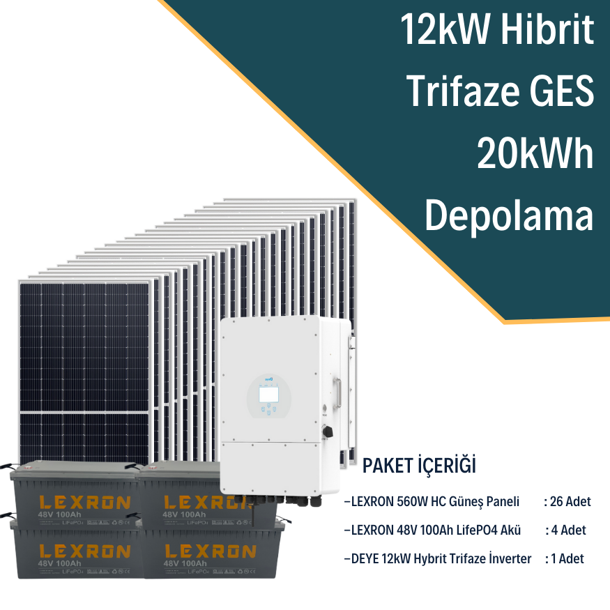 12KW TRİFAZE HİBRİT SİSTEM 4